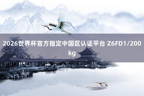 2026世界杯官方指定中国区认证平台 Z6FD1/200kg