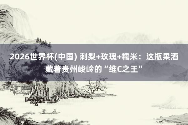 2026世界杯(中国) 刺梨+玫瑰+糯米：这瓶果酒藏着贵州峻岭的“维C之王”