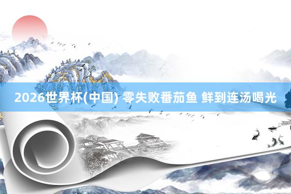 2026世界杯(中国) 零失败番茄鱼 鲜到连汤喝光