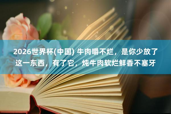 2026世界杯(中国) 牛肉嚼不烂，是你少放了这一东西，有了它，炖牛肉软烂鲜香不塞牙