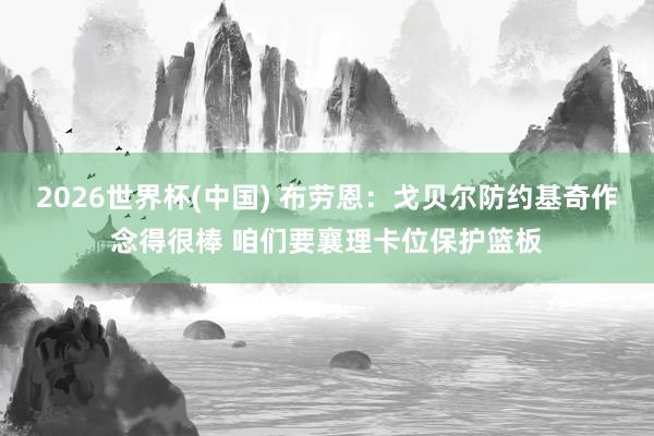 2026世界杯(中国) 布劳恩：戈贝尔防约基奇作念得很棒 咱们要襄理卡位保护篮板