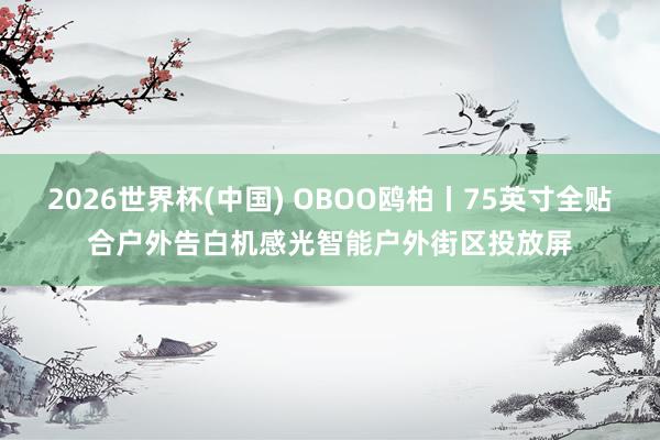 2026世界杯(中国) OBOO鸥柏丨75英寸全贴合户外告白机感光智能户外街区投放屏