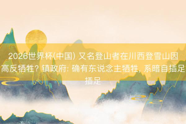 2026世界杯(中国) 又名登山者在川西登雪山因高反牺牲? 镇政府: 确有东说念主牺牲， 系暗自插足