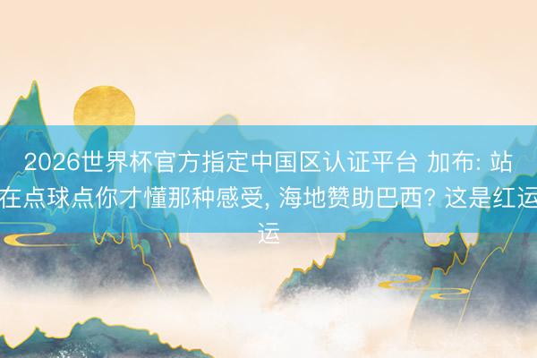 2026世界杯官方指定中国区认证平台 加布: 站在点球点你才懂那种感受, 海地赞助巴西? 这是红运